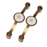 2 Pcs Zinc Alloy Antique Copper Handle European Modern Pastoral Color Acrylic Handle for Cabinet DrawerWhite In Australia - Darrahopens