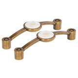 2 Pcs Zinc Alloy Antique Copper Handle European Modern Pastoral Color Acrylic Handle for Cabinet DrawerWhite