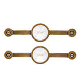 2 Pcs Zinc Alloy Antique Copper Handle European Modern Pastoral Color Acrylic Handle for Cabinet DrawerWhite