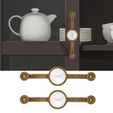 2 Pcs Zinc Alloy Antique Copper Handle European Modern Pastoral Color Acrylic Handle for Cabinet DrawerWhite