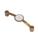 2 Pcs Zinc Alloy Antique Copper Handle European Modern Pastoral Color Acrylic Handle for Cabinet DrawerWhite