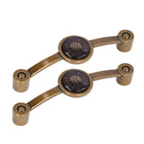 2 Pcs Zinc Alloy Antique Copper Handle European Modern Pastoral Color Acrylic Handle for Cabinet DrawerBrown In Australia - Darrahopens
