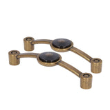 2 Pcs Zinc Alloy Antique Copper Handle European Modern Pastoral Color Acrylic Handle for Cabinet DrawerBrown In Australia - Darrahopens