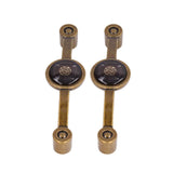 2 Pcs Zinc Alloy Antique Copper Handle European Modern Pastoral Color Acrylic Handle for Cabinet DrawerBrown In Australia - Darrahopens
