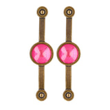 2 Pcs Zinc Alloy Antique Copper Handle European Modern Pastoral Color Acrylic Handle for Cabinet DrawerPink
