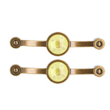 2 Pcs Zinc Alloy Antique Copper Handle European Modern Pastoral Color Acrylic Handle for Cabinet DrawerYellow