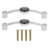 2PCS Door Handle Zinc Alloy Modern Wardrobe Cabinet Drawer Pull Handle for Home FurnitureBlack