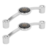 2PCS Door Handle Zinc Alloy Modern Wardrobe Cabinet Drawer Pull Handle for Home FurnitureBlack