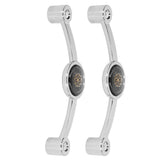 2PCS Door Handle Zinc Alloy Modern Wardrobe Cabinet Drawer Pull Handle for Home FurnitureBlack