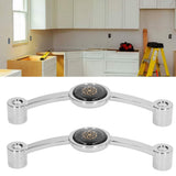 2PCS Door Handle Zinc Alloy Modern Wardrobe Cabinet Drawer Pull Handle for Home FurnitureBlack