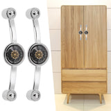 2PCS Door Handle Zinc Alloy Modern Wardrobe Cabinet Drawer Pull Handle for Home FurnitureBlack