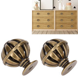2Set Cabinet Knob Birdcage Hollow Closet Drawer Knob Zinc Alloy Wardrobe Knob for Home Decoration366 Birdcage Bronze