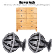 2Set Cabinet Knob Birdcage Hollow Closet Drawer Knob Zinc Alloy Wardrobe Knob for Home Decoration366 Birdcag Antique Silver