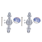 2pcs/set Ceramic Cabinet Handle Modern Simple Style Hand Painted Ceramic Cabinet Knobs1060D Plantain Blue and White Porcelain In Australia - Darrahopens