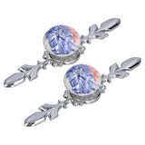 2pcs/set Ceramic Cabinet Handle Modern Simple Style Hand Painted Ceramic Cabinet Knobs1060D Plantain Blue and White Porcelain