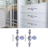 2pcs/set Ceramic Cabinet Handle Modern Simple Style Hand Painted Ceramic Cabinet Knobs1060D Plantain Blue and White Porcelain