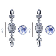 2pcs/set Ceramic Cabinet Handle Modern Simple Style Hand Painted Ceramic Cabinet Knobs1060D Rich Flower Blue and White Porcelain In Australia - Darrahopens