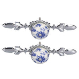 2pcs/set Ceramic Cabinet Handle Modern Simple Style Hand Painted Ceramic Cabinet Knobs1060D Rich Flower Blue and White Porcelain In Australia - Darrahopens