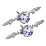2pcs/set Ceramic Cabinet Handle Modern Simple Style Hand Painted Ceramic Cabinet Knobs1060D Rich Flower Blue and White Porcelain In Australia - Darrahopens