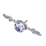 2pcs/set Ceramic Cabinet Handle Modern Simple Style Hand Painted Ceramic Cabinet Knobs1060D Rich Flower Blue and White Porcelain