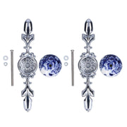 2pcs/set Ceramic Cabinet Handle Modern Simple Style Hand Painted Ceramic Cabinet Knobs1060D Peony Blue and White Porcelain In Australia - Darrahopens