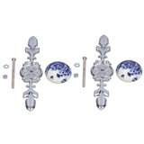 2pcs/set Ceramic Cabinet Handle Modern Simple Style Hand Painted Ceramic Cabinet Knobs1060D Peony Blue and White Porcelain In Australia - Darrahopens