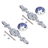 2pcs/set Ceramic Cabinet Handle Modern Simple Style Hand Painted Ceramic Cabinet Knobs1060D Peony Blue and White Porcelain