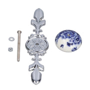 2pcs/set Ceramic Cabinet Handle Modern Simple Style Hand Painted Ceramic Cabinet Knobs1060D Peony Blue and White Porcelain