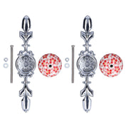 2pcs/set Ceramic Cabinet Handle Modern Simple Style Hand Painted Ceramic Cabinet Knobs1060D Red Flower Blue and White Porcelain In Australia - Darrahopens