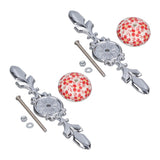 2pcs/set Ceramic Cabinet Handle Modern Simple Style Hand Painted Ceramic Cabinet Knobs1060D Red Flower Blue and White Porcelain