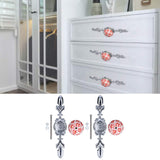 2pcs/set Ceramic Cabinet Handle Modern Simple Style Hand Painted Ceramic Cabinet Knobs1060D Red Flower Blue and White Porcelain
