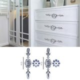 2pcs/set Ceramic Cabinet Handle Modern Simple Style Hand Painted Ceramic Cabinet Knobs1061D Pachira Macrocarpa Blue and White Porcelain