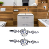 2pcs/set Ceramic Cabinet Handle Modern Simple Style Hand Painted Ceramic Cabinet Knobs1061D Pachira Macrocarpa Blue and White Porcelain