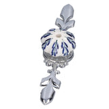 2pcs/set Ceramic Cabinet Handle Modern Simple Style Hand Painted Ceramic Cabinet Knobs1061D Pachira Macrocarpa Blue and White Porcelain