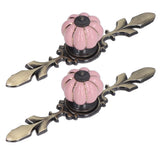 2pcs/set Hand Painted Pumpkin Drawer Knobs Chinese Pastoral Style Ceramic Cabinet HandlePink In Australia - Darrahopens
