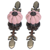 2pcs/set Hand Painted Pumpkin Drawer Knobs Chinese Pastoral Style Ceramic Cabinet HandlePink In Australia - Darrahopens
