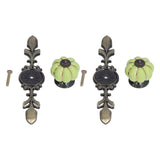 2pcs/set Hand Painted Pumpkin Drawer Knobs Chinese Pastoral Style Ceramic Cabinet HandleGreen In Australia - Darrahopens