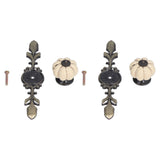 2pcs/set Hand Painted Pumpkin Drawer Knobs Chinese Pastoral Style Ceramic Cabinet HandleWhite In Australia - Darrahopens