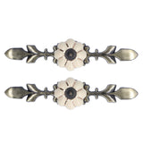 2pcs/set Hand Painted Pumpkin Drawer Knobs Chinese Pastoral Style Ceramic Cabinet HandleWhite