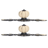 2pcs/set Hand Painted Pumpkin Drawer Knobs Chinese Pastoral Style Ceramic Cabinet HandleWhite