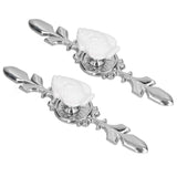 2 Set Drawer Knobs Pull Handles Ceramics Cabinet Cupboard Door Decorative Knobs with Plate for Kitchen Bathroom Office1088D Madarine In Australia - Darrahopens