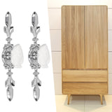 2 Set Drawer Knobs Pull Handles Ceramics Cabinet Cupboard Door Decorative Knobs with Plate for Kitchen Bathroom Office1088D Madarine