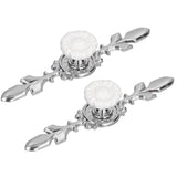 2 Set Drawer Knobs Pull Handles Ceramics Cabinet Cupboard Door Decorative Knobs with Plate for Kitchen Bathroom Office1088D Sunflower