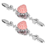 2 Set Drawer Knobs Pull Handles Ceramics Cabinet Decorative Knobs with Plate for Kitchen Bathroom Office Decoration1088D Shell In Australia - Darrahopens
