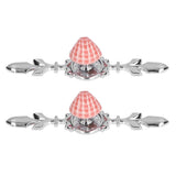 2 Set Drawer Knobs Pull Handles Ceramics Cabinet Decorative Knobs with Plate for Kitchen Bathroom Office Decoration1088D Shell