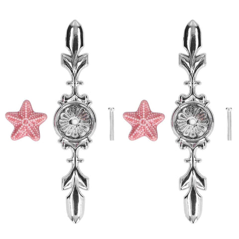 2 Set Drawer Knobs Pull Handles Ceramics Cabinet Decorative Knobs with Plate for Kitchen Bathroom Office Decoration1088D Sea Star In Australia - Darrahopens