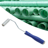 Fiberglass Roller Fine Workmanship Comfortable Hold Ergonomic Design Wooden Handle Fiberglass Roller Tool