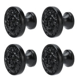 4Set Lion Head Zinc Alloy Cabinet Door Handle Modern Antique Cartoon Solid Drawer Pull Circular Single Hole Buckle Hand399 Lion Head Black In Australia - Darrahopens