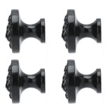 4Set Lion Head Zinc Alloy Cabinet Door Handle Modern Antique Cartoon Solid Drawer Pull Circular Single Hole Buckle Hand399 Lion Head Black