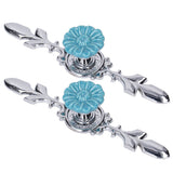 2Set Cabinet Knob Zinc Alloy Single Hole Closet Drawer Wardrobe Knob for Home Furniture Decoration1088D Wild Chrysanthemum